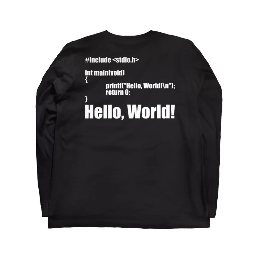 AURA_HYSTERICAのC_PROGRAMMING_LANGUAGE Long Sleeve T-Shirt :back