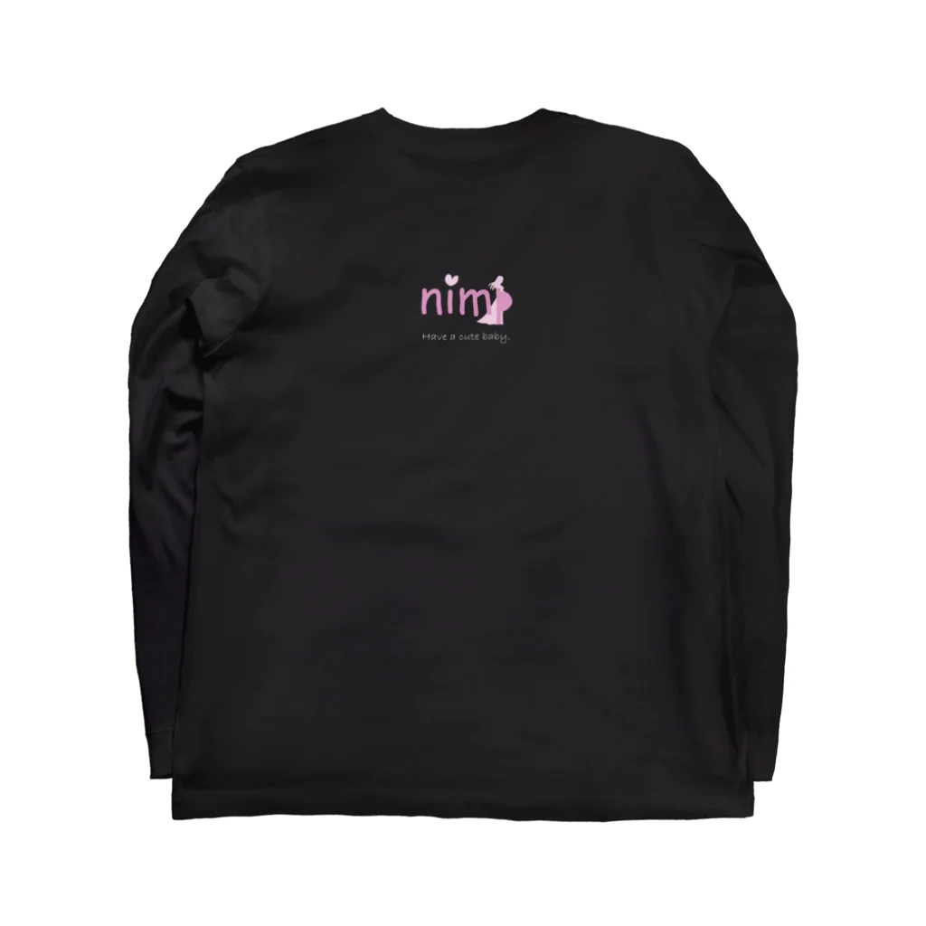 妊婦に優しく。nimpの新しい命に優しい世界。nimp ロングスリーブTシャツの裏面