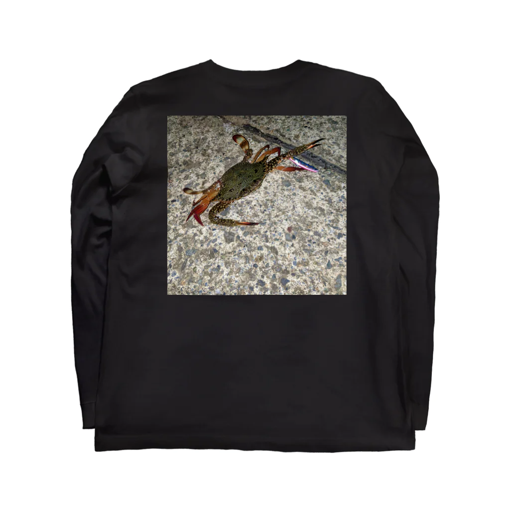 釣倶楽部『魚臭』の釣倶楽部『魚臭』_ワタリガニPhoto Long Sleeve T-Shirt :back