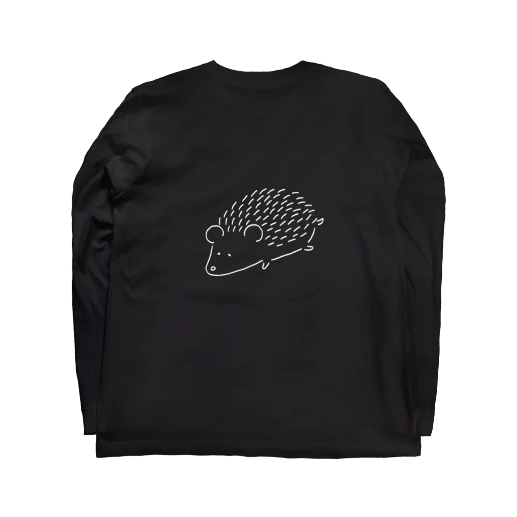 たまこの黒の歩くはりねずみのハリー Long Sleeve T-Shirt :back