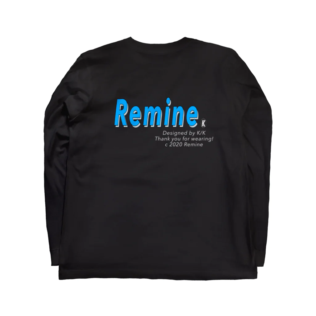 Remine_officialのRemine black T shirt Long Sleeve T-Shirt :back