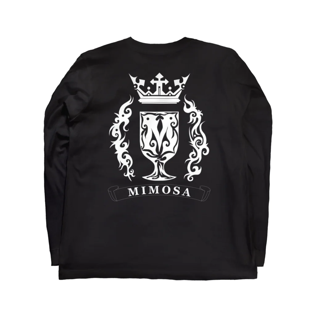 bar_mimosaのMIMOSA ロゴロンT（白） ロングスリーブTシャツの裏面