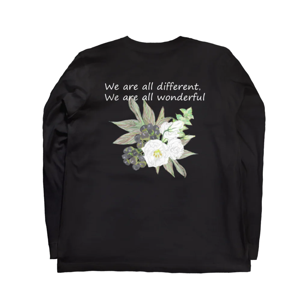 Manatsuのトルコキキョウ　wonderful ver.　濃い色 Long Sleeve T-Shirt :back