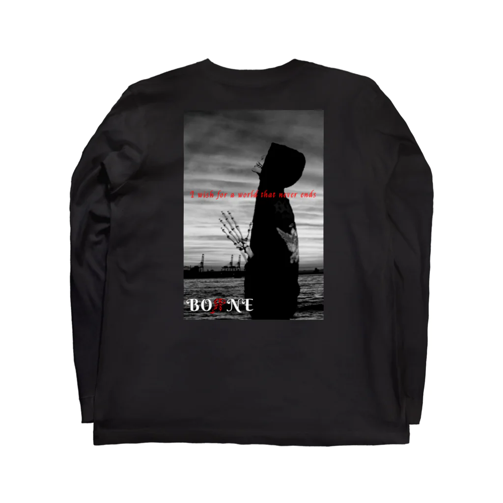 boЯne shop+warunori addiction のWISH Long Sleeve T-Shirt :back