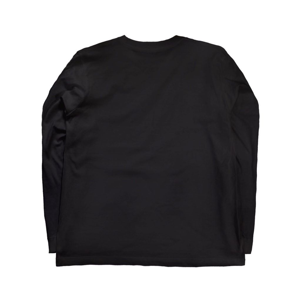 akane_art（茜音工房）のモノクロフラワー（キク） Long Sleeve T-Shirt :back