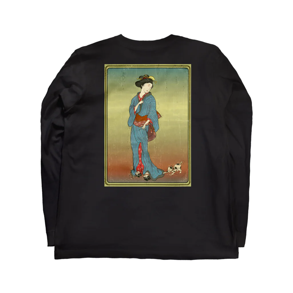 nidan-illustrationの"美人画" 1-#2 Long Sleeve T-Shirt :back