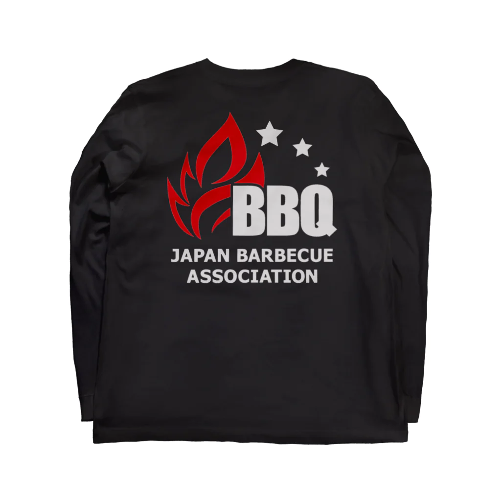 JBBQAの日本バーベキュー連盟公式グッズ ロングスリーブTシャツの裏面