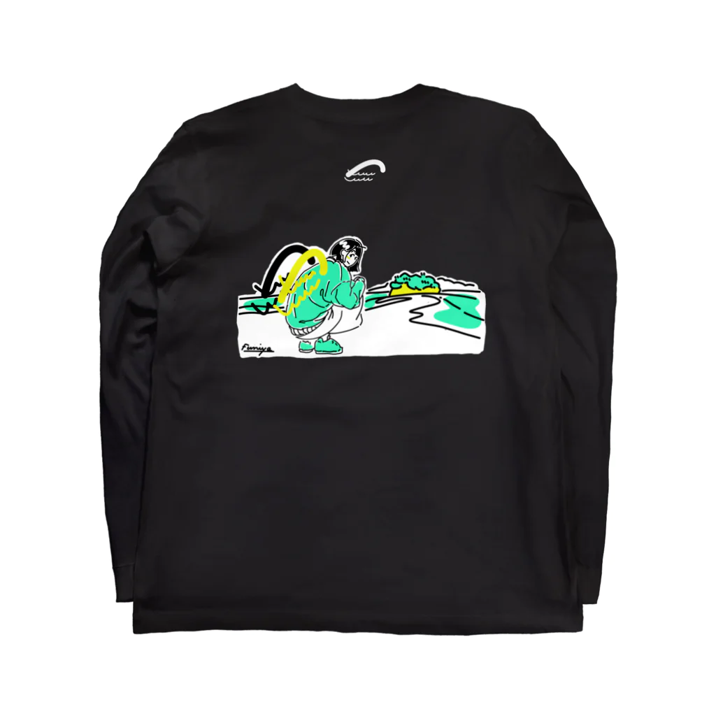 天使の道の百貨店のエンジェルロード濃色　上原ふみや Long Sleeve T-Shirt :back