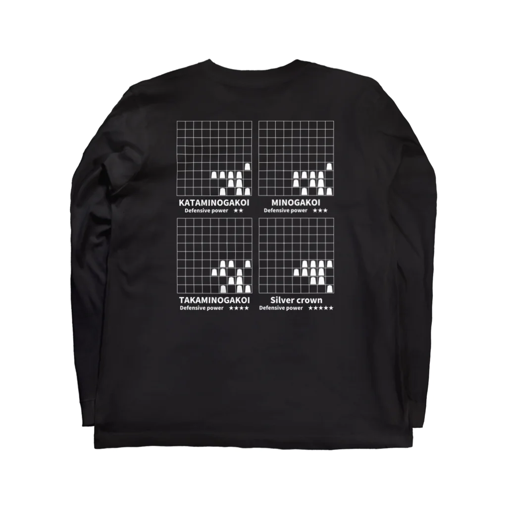 愛棋堂の振り飛車党美濃囲い Long Sleeve T-Shirt :back