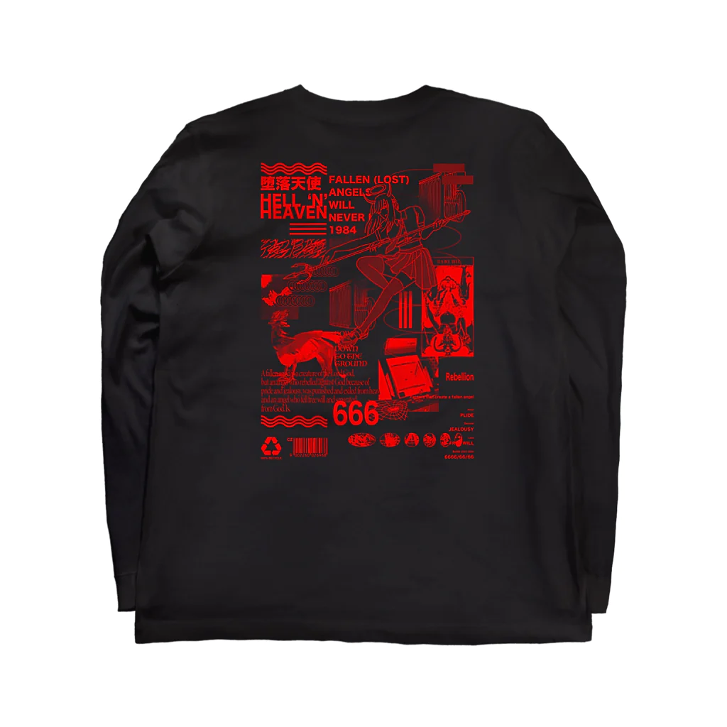 sweet_pacific_clubのHELL ‘N’ HEAVEN LONG T (red) ロングスリーブTシャツの裏面