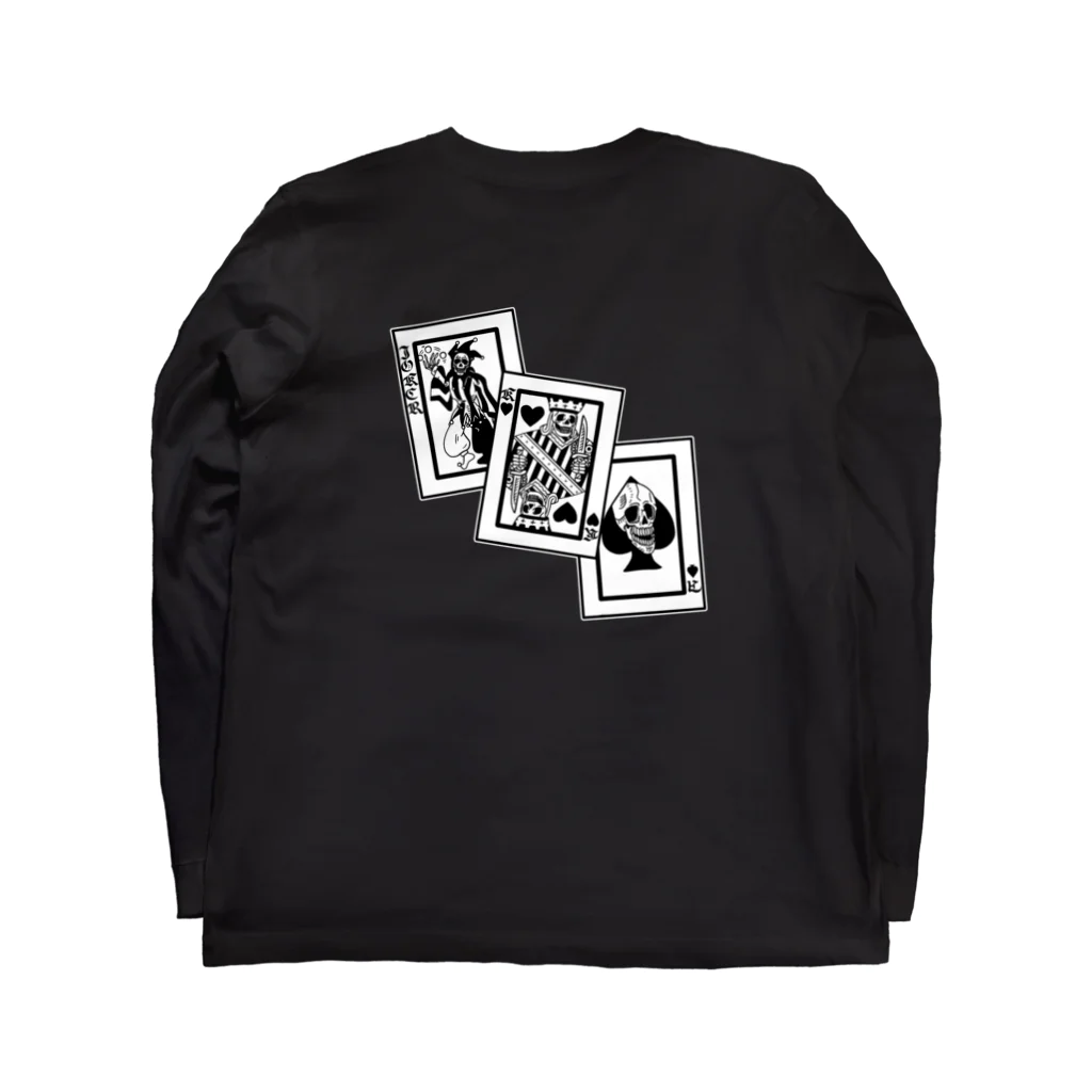 CREAM PIEのトランプ(ドクロ) 限定品 Long Sleeve T-Shirt :back