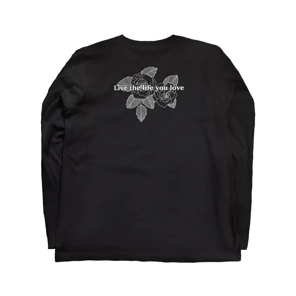 CARPE DIEMのドクロエンジン黒 Long Sleeve T-Shirt :back