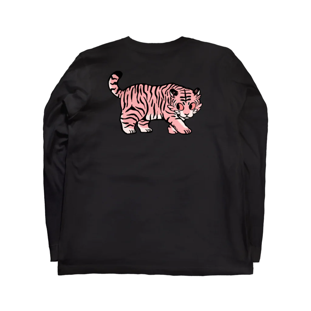 あらいきりこのピンクのトラ Long Sleeve T-Shirt :back