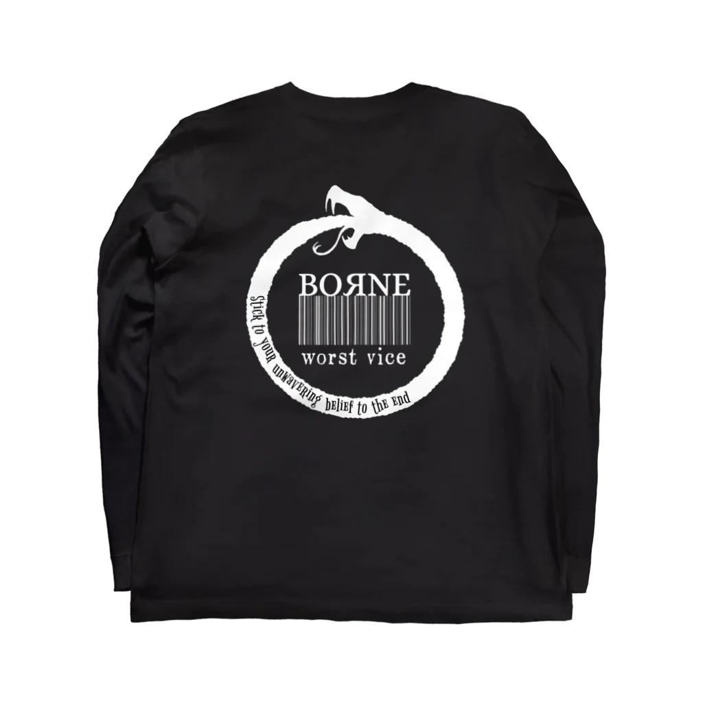 boЯne shop+warunori addiction のUROBOROS ロングスリーブTシャツの裏面