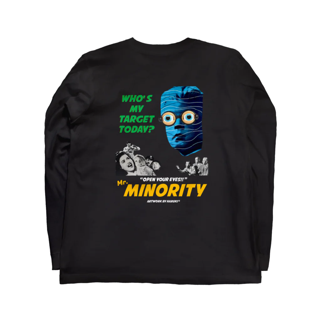 HARUKIの“Mr.Minority” BLACK ロングスリーブTシャツの裏面