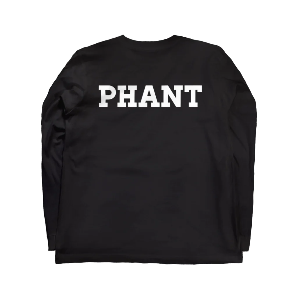 PHANT-ﾌｧﾝﾄ-のウルフ/白地 ロングスリーブTシャツの裏面