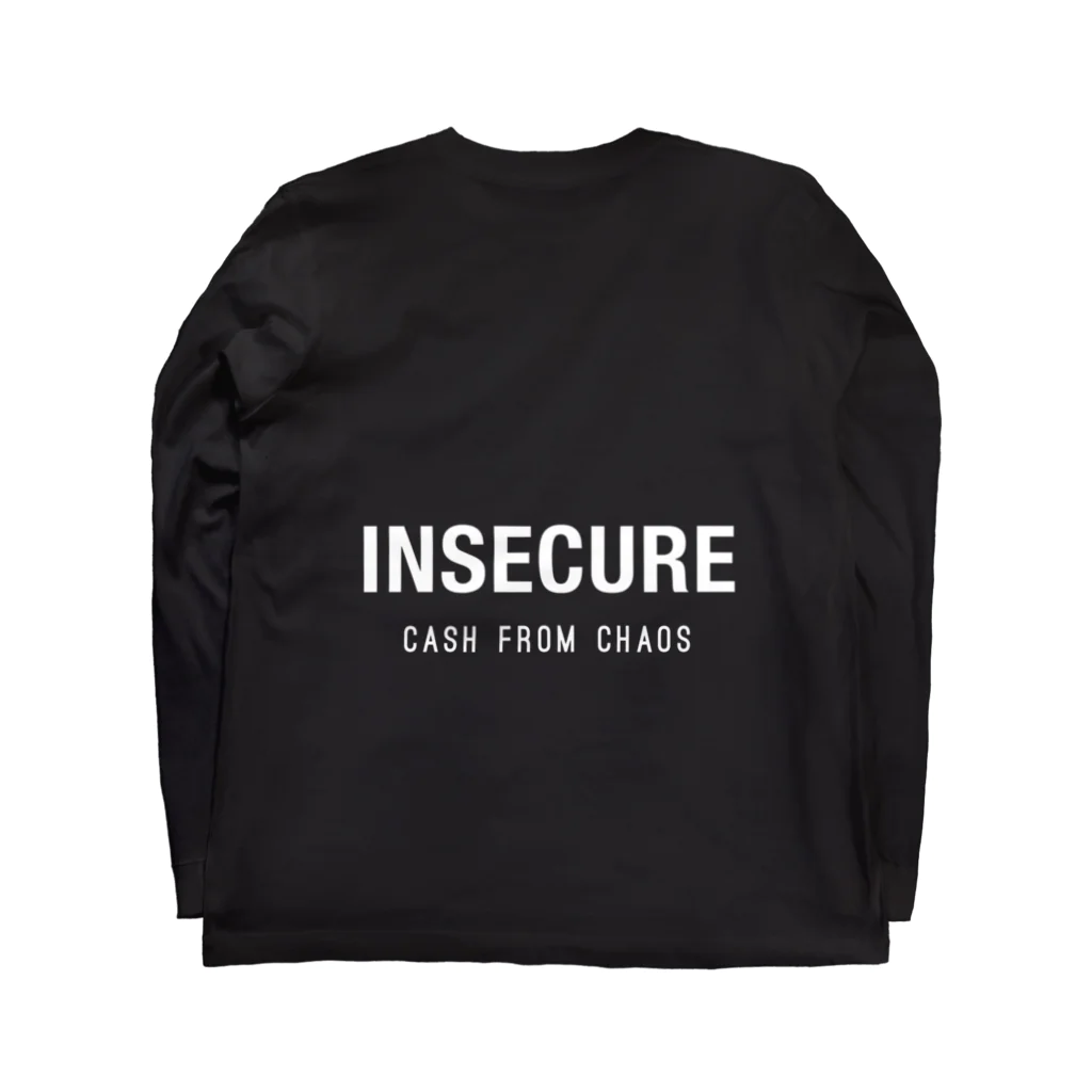 社会不適合制服の背面　INSECURE CASH from CHAOS ロングスリーブTシャツの裏面