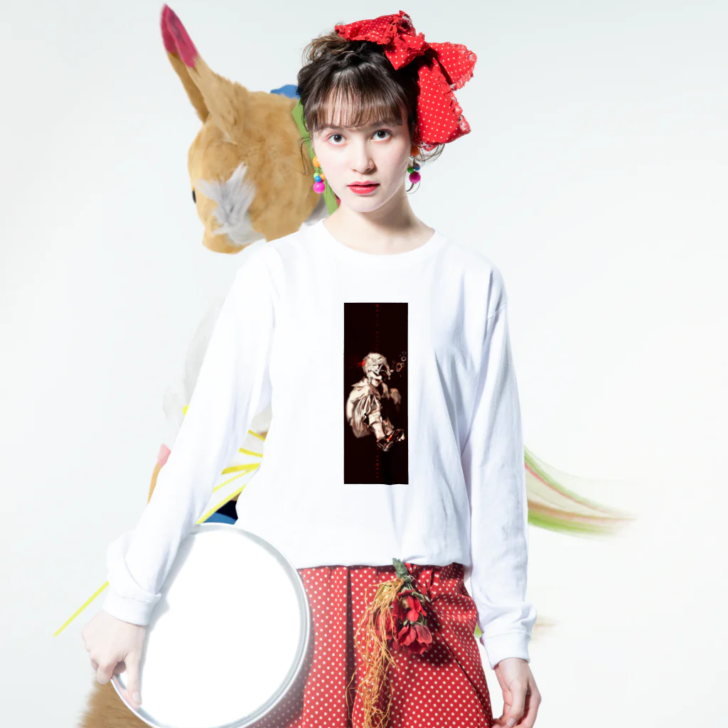 𝚗𝚘𝚎𝚛 𝚐𝚘𝚘𝚍𝚜 𝚜𝚑𝚘𝚙のしゃぼん玉ふくセーラー服(暖色調) ロングスリーブTシャツの着用イメージ(表面)