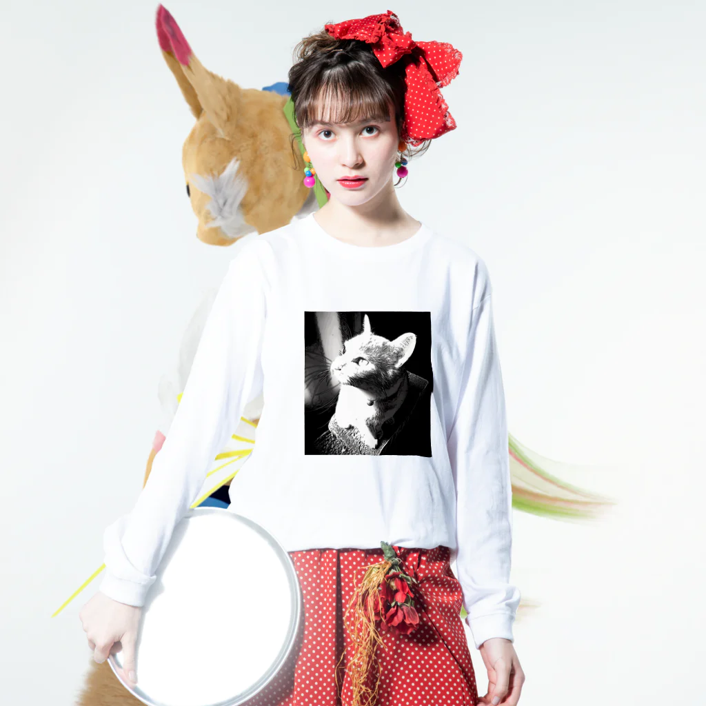 虎徹屋の虎徹「黄昏」 Long Sleeve T-Shirt :model wear (front)