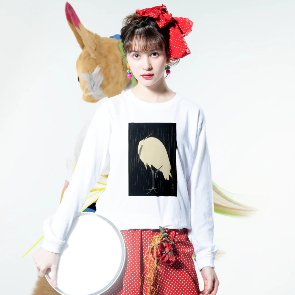 miyunpaのbird Long Sleeve T-Shirt :model wear (front)