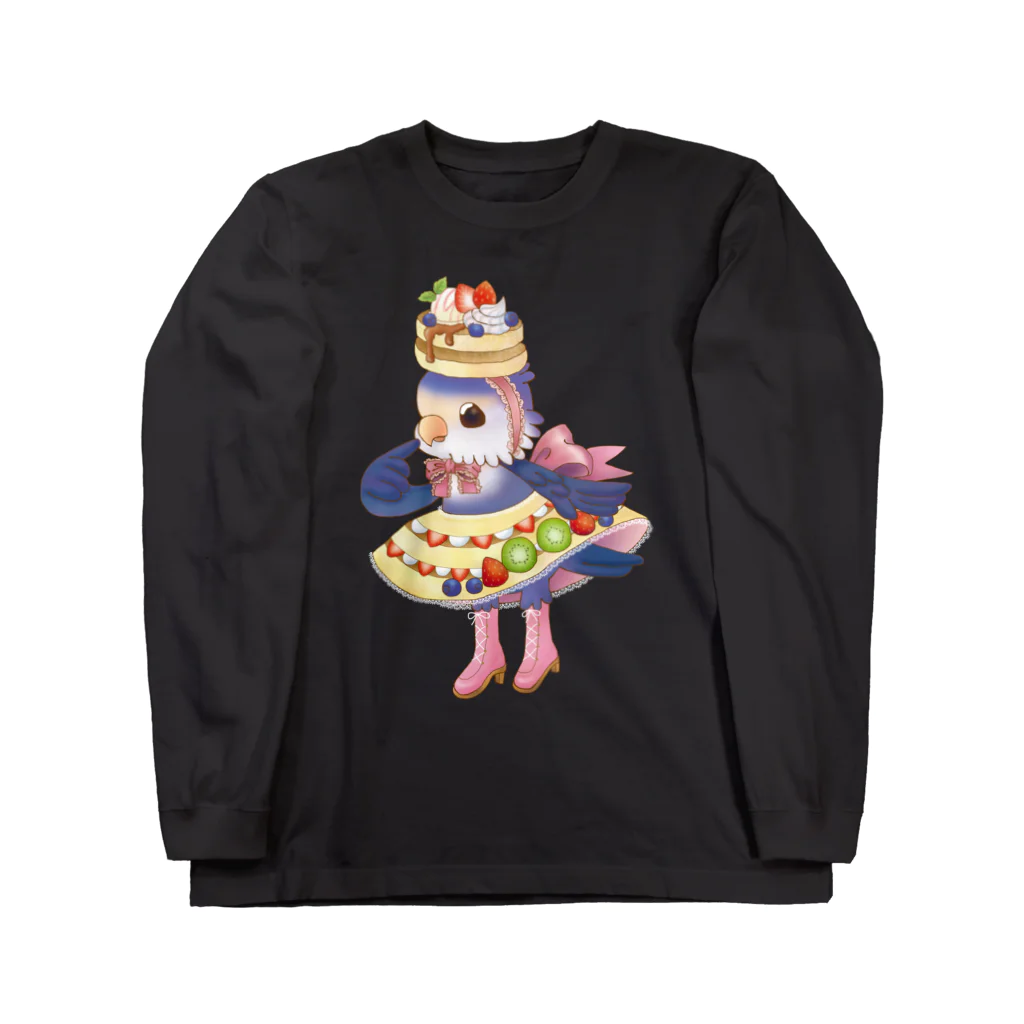 あにまるめいとのパンケーキドレスのバイオレットチェリー ロングスリーブTシャツ