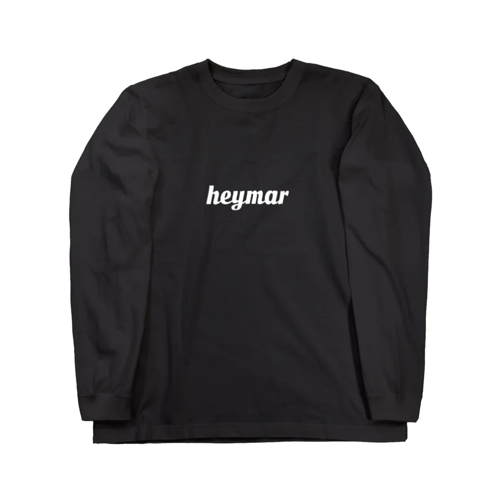 heymar のシンプルロゴ　しろ ロングスリーブTシャツ