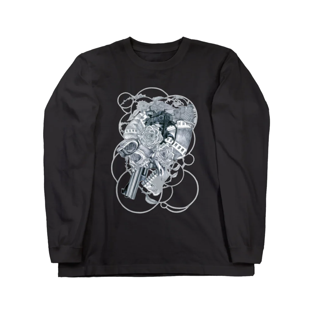 KaedeのScull-circles ロングスリーブTシャツ