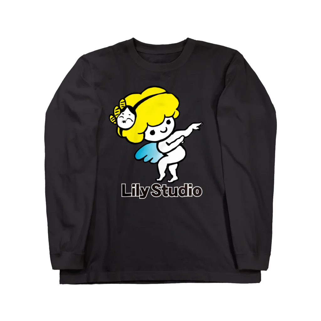 LILY STUDIOの招福の舞チーズ天使 Long Sleeve T-Shirt