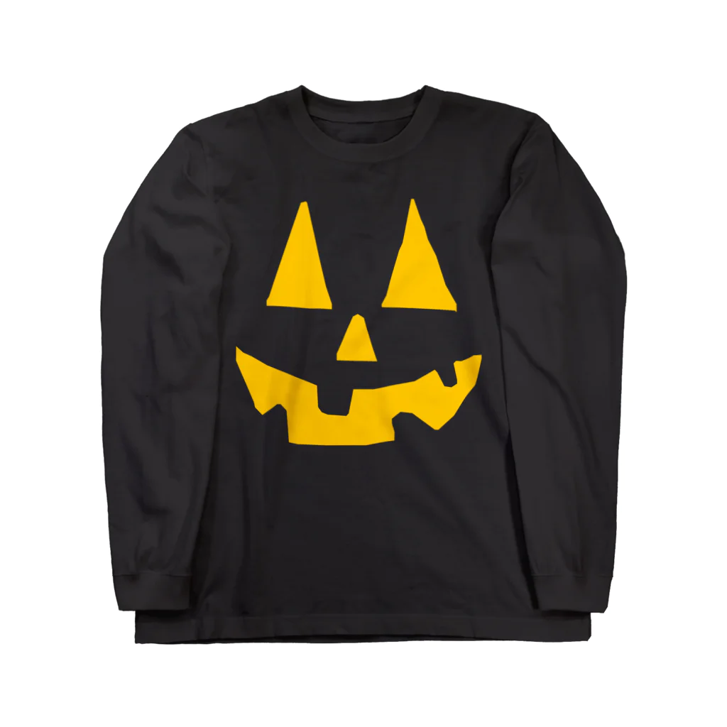 CIPANGOのハロウィン ジャック・オ・ランタン ブラックボディ Long Sleeve T-Shirt