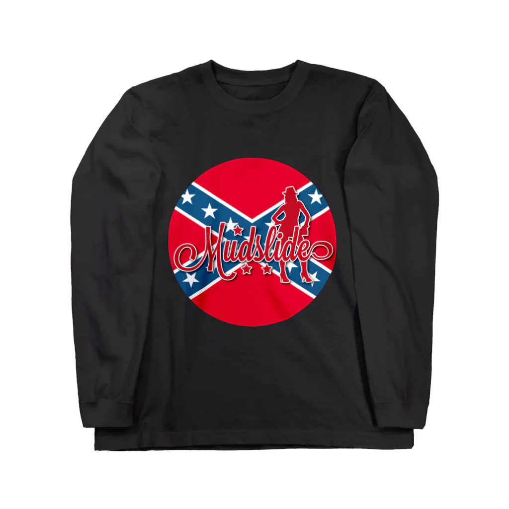 Mudslide official goods shopのMUDSLIDE dixie flag ロングスリーブTシャツ