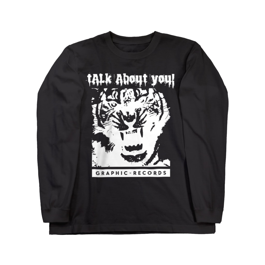GRAPHIC × RECORDSのTalk about YOU!　長袖Tシャツ/濃色（Col.10） Long Sleeve T-Shirt