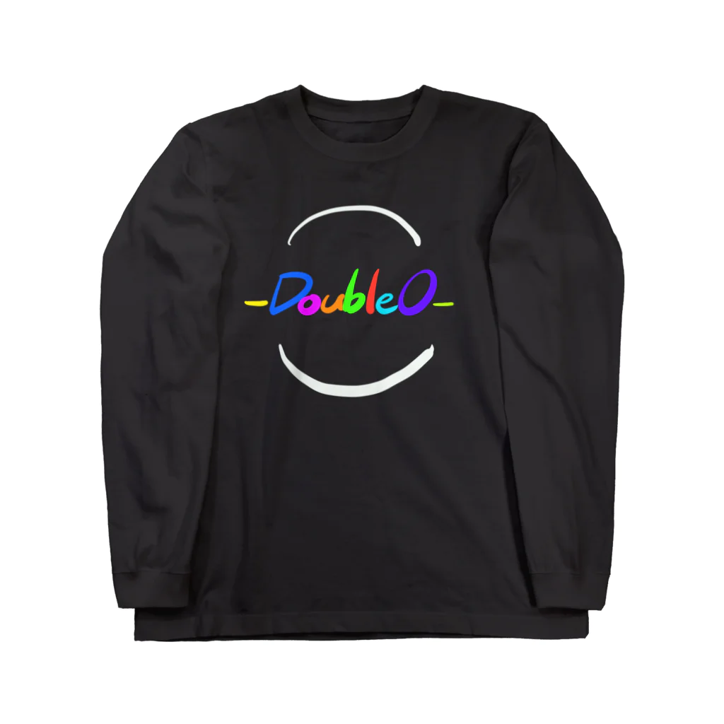 -DoubleO-のDO カラフルロゴ(モノクロベース) ロングスリーブTシャツ