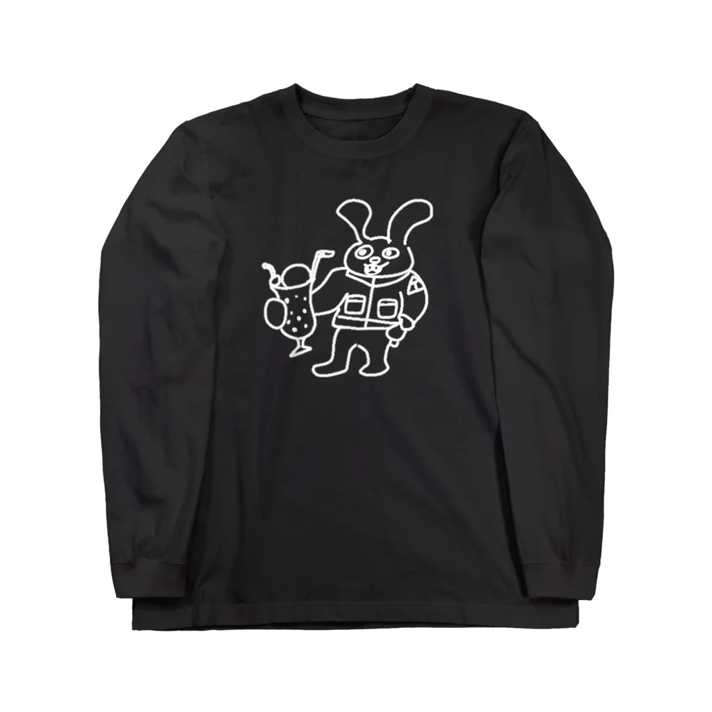 須田ふくろうのジャケうさとクリームソーダ Long Sleeve T-Shirt