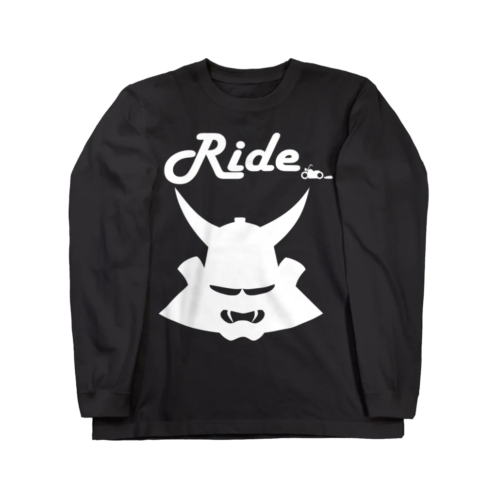 RAMUKiのRide兜（白） ロングスリーブTシャツ