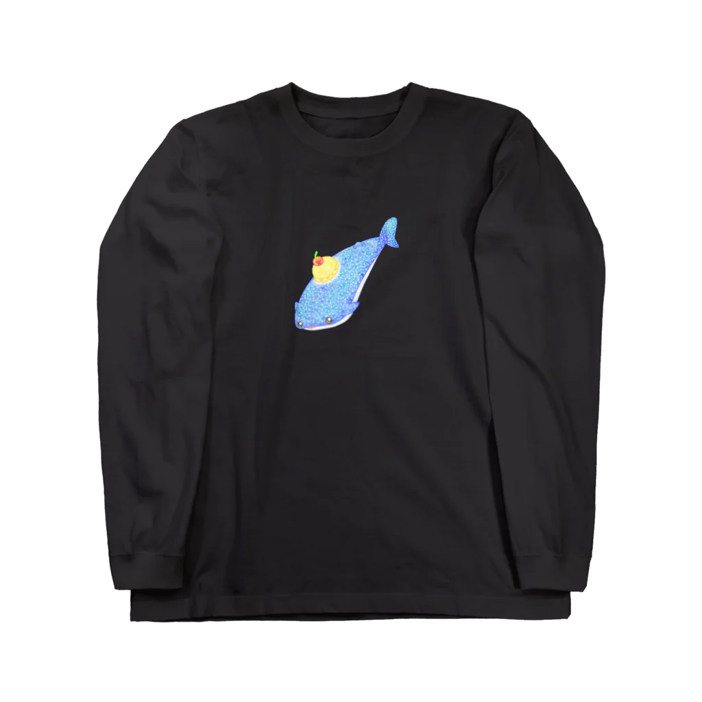 satoayaのアニマルカフェのシ―フードアニマル　クリームソーダジンベイ Long Sleeve T-Shirt