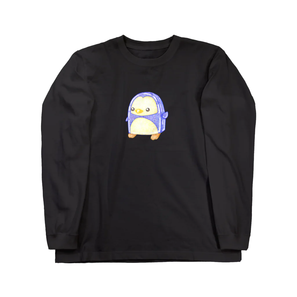 satoayaのアニマルカフェのシ―フードアニマル　アイスペンギン ロングスリーブTシャツ