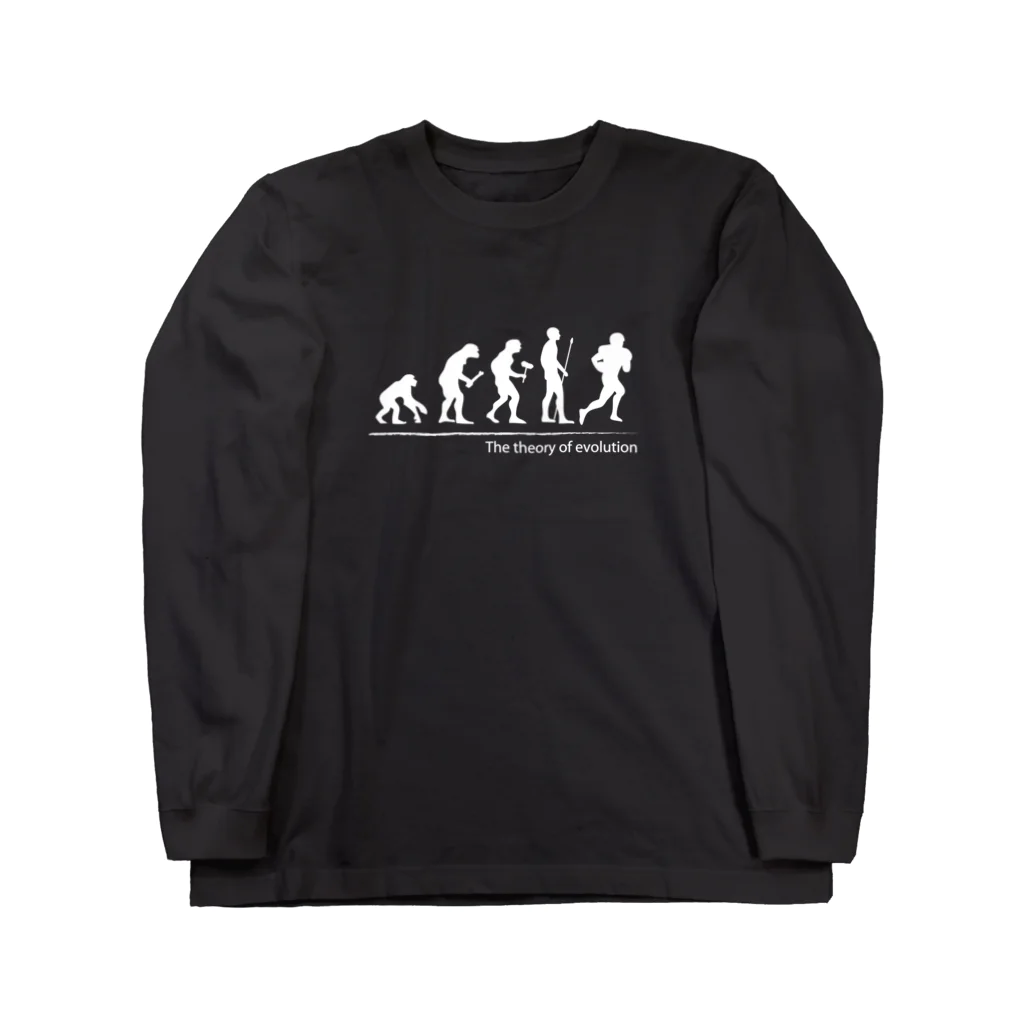 MSD2006のThe theory of evolution (American Football) wh ロングスリーブTシャツ