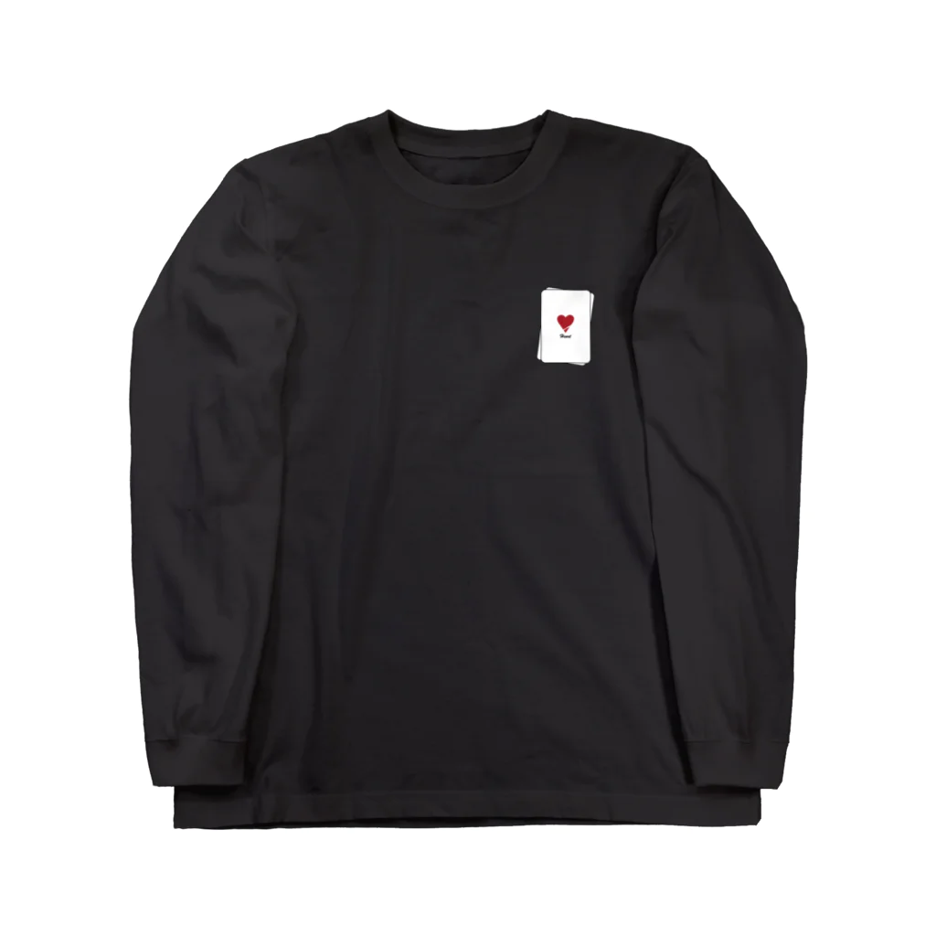 Urban Pencilのトランプ　ハートカード　（レッド）TYPE２ Long Sleeve T-Shirt