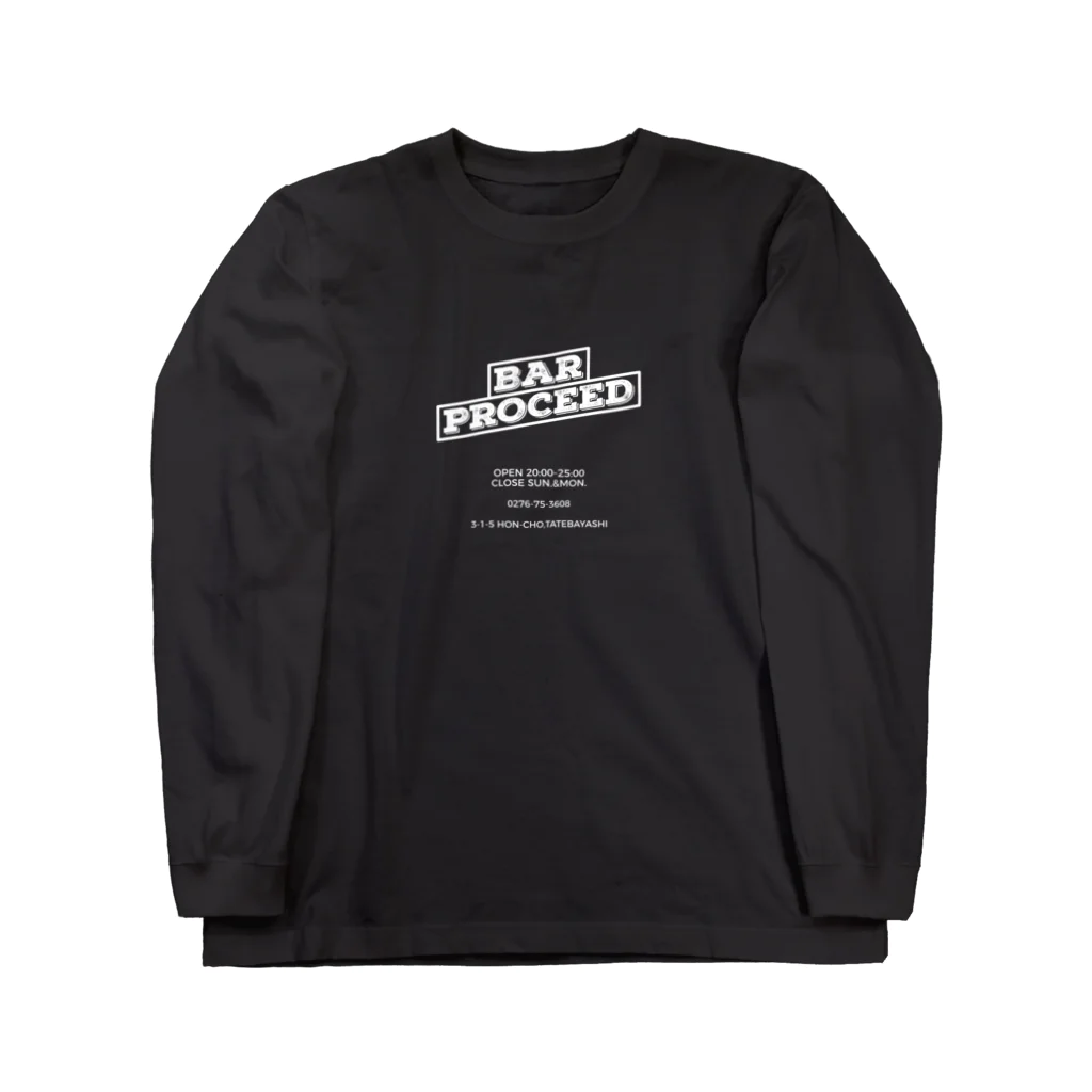 BAR  PROCEED apparel&goodsのPROCEED staff uniform whiteLOGO  ロングスリーブTシャツ