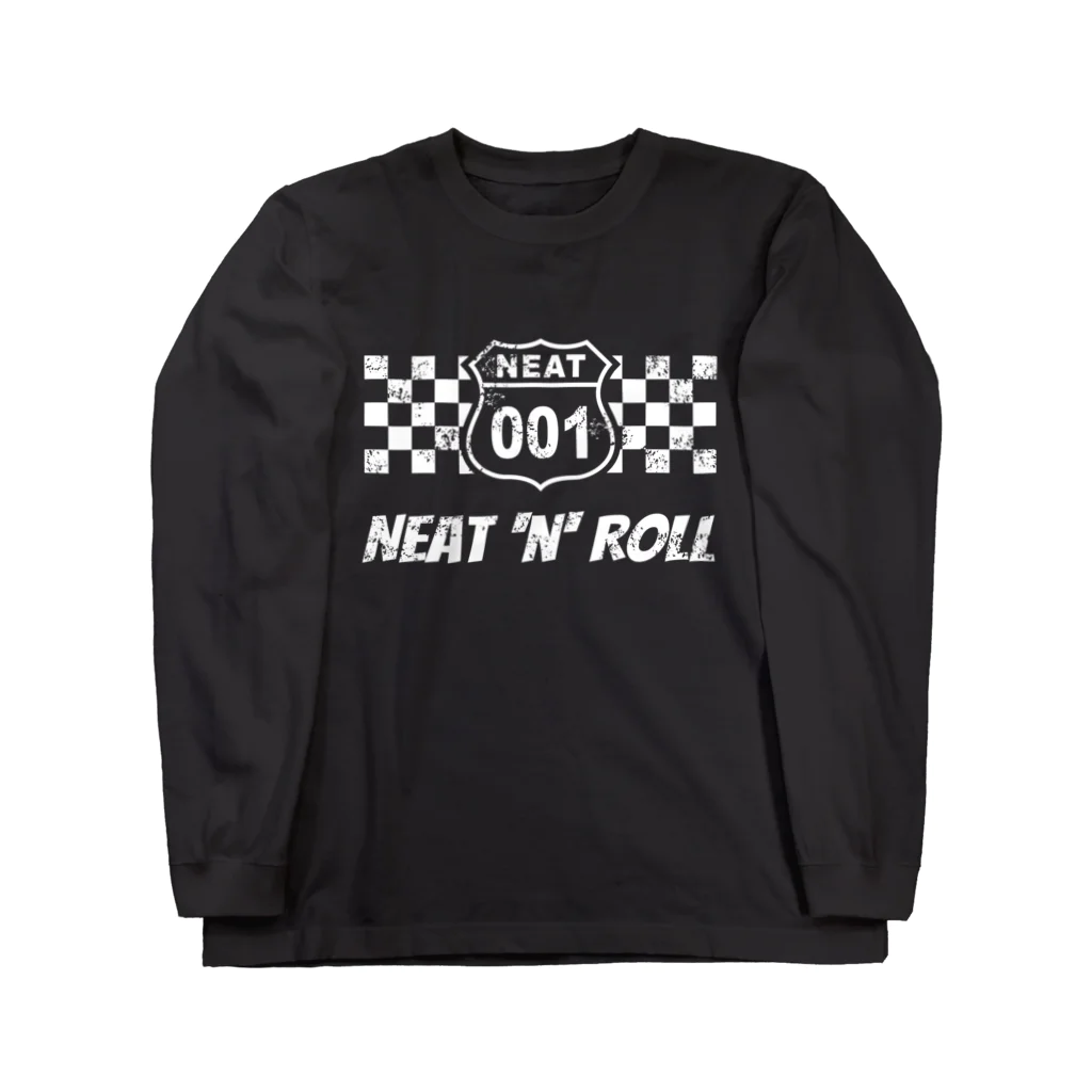 NEAT001のNEAT001ロゴ＋チェッカーフラッグ Long Sleeve T-Shirt