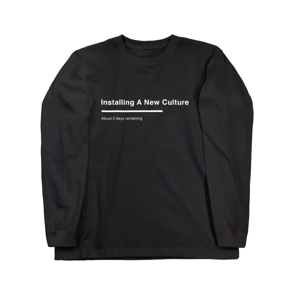 まげくんのInstalling A New Culture ロングスリーブTシャツ