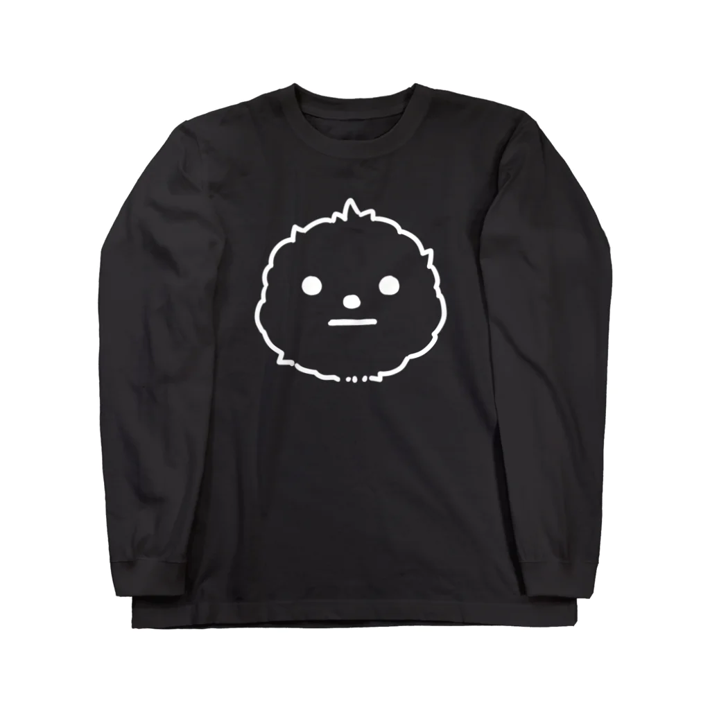 Mameyudoufuの【BIG】真顔まめゆ 白抜き (Tシャツ) Long Sleeve T-Shirt