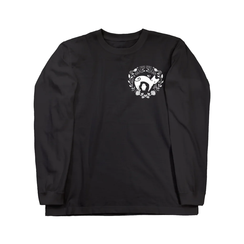 イトユのクロネコとオジサン Long Sleeve T-Shirt