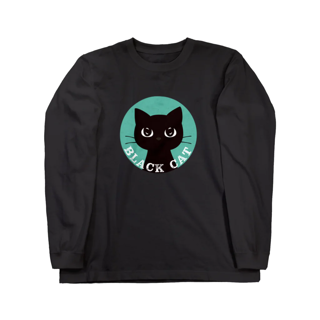 あずき缶のBLACK CAT ロングスリーブTシャツ