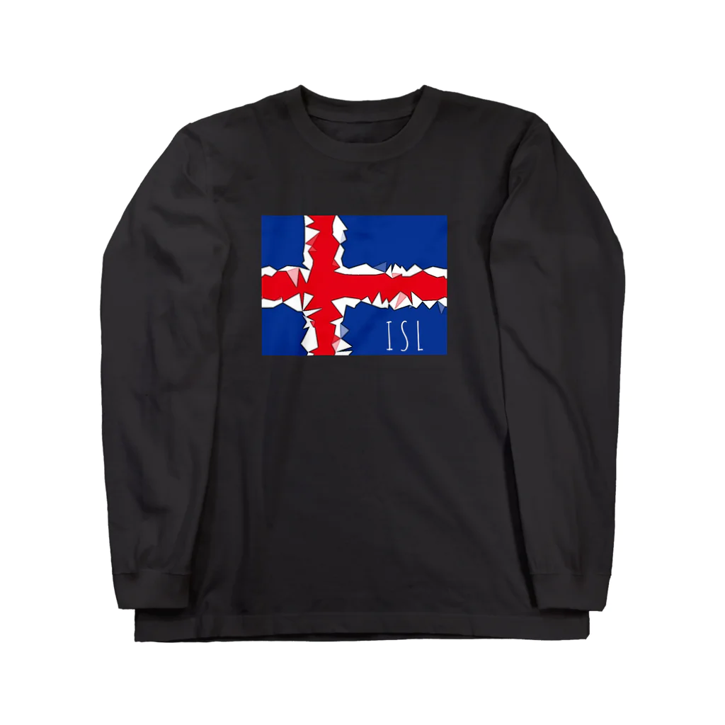 mijokulのISL アイスランド モチーフ ロングスリーブTシャツ