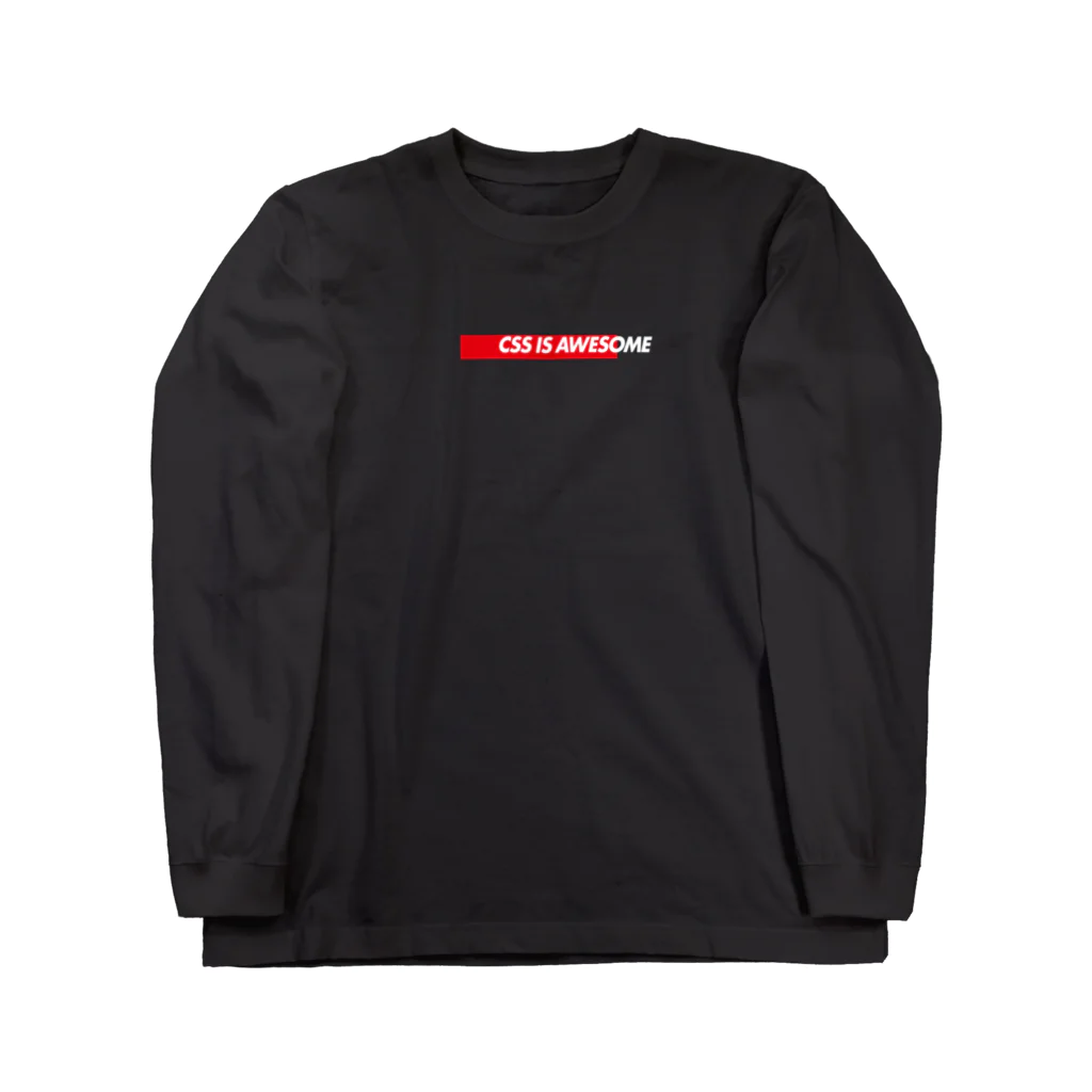 FUNNY JOKESのCSS IS AWESOME-CSS完全に理解した-赤ボックスロゴ Long Sleeve T-Shirt