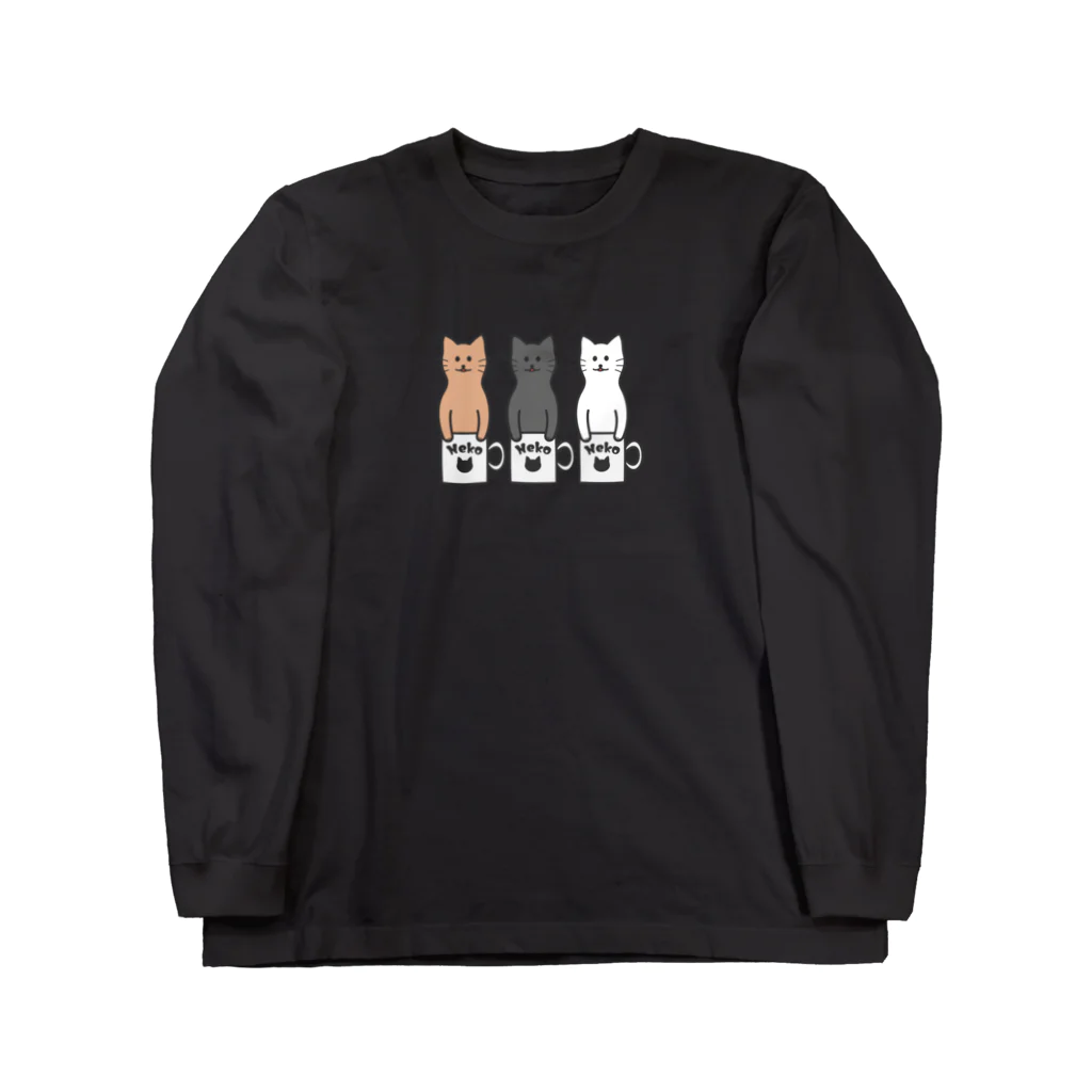 TGTの【猫コップ】 Long Sleeve T-Shirt