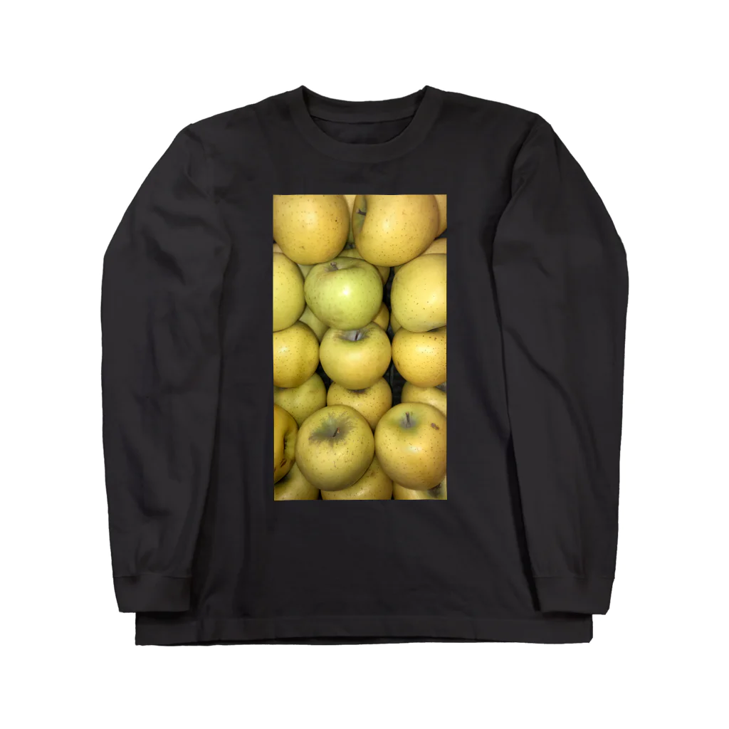 ノビ山本のトヤマンボウSHOPっぷの黄色リンゴ！梨じゃないよ！！ ロングスリーブTシャツ