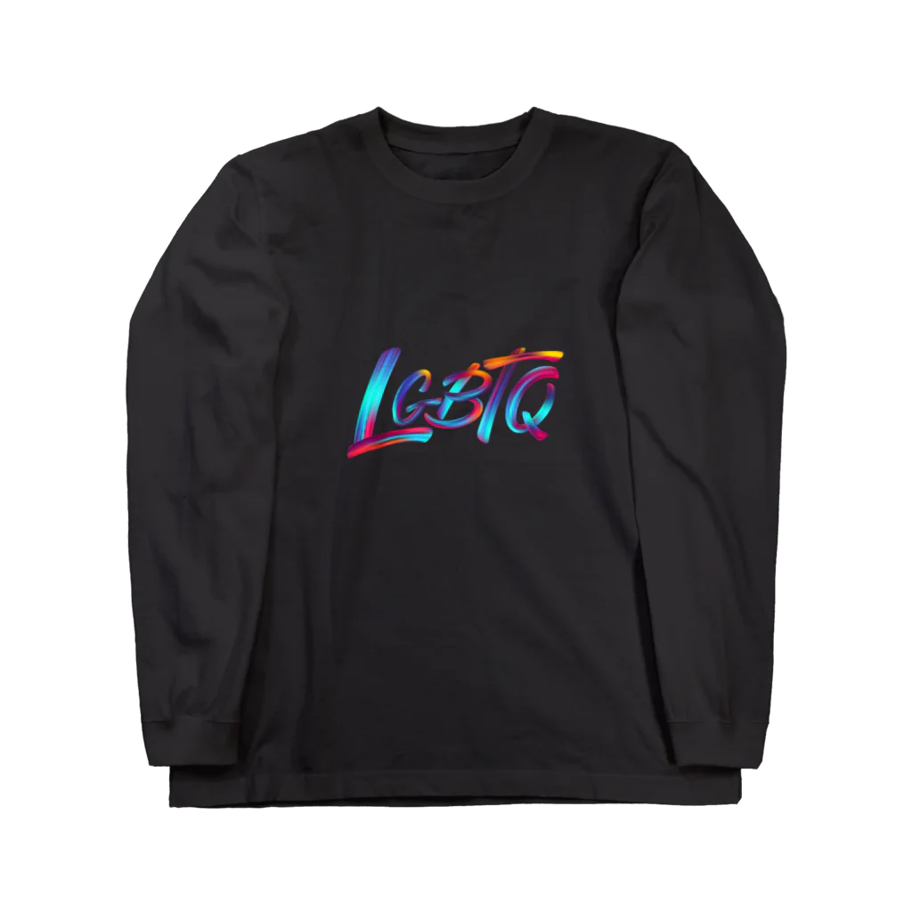 gay_lgbtのLGBTQロゴ ロングスリーブTシャツ