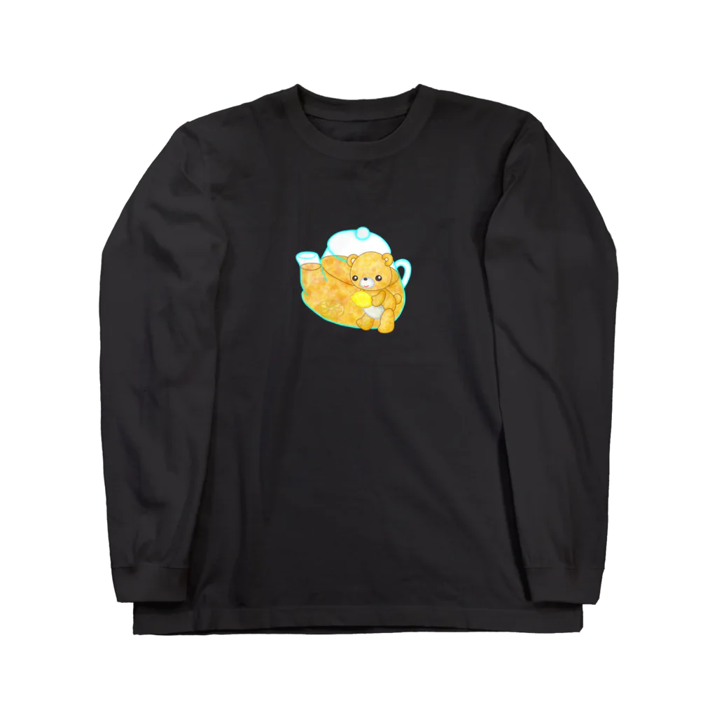 satoayaのアニマルカフェのドリンクマ　レモンティー Long Sleeve T-Shirt